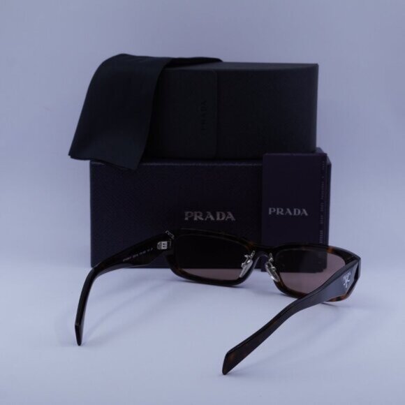 Prada PRB06SF 17N60B Rectangle Sunglasses – Havana\Brown - Picture 4 of 10